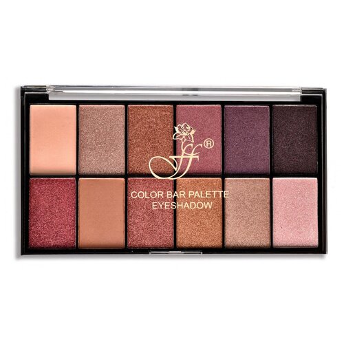 FFLEUR тени ЕР-12 №05 COLOR BAR PALETTE 12-ти цветные/ кор.беж оттенки