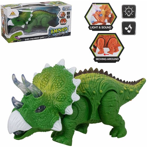 фото Интерактивный большой динозавр звук свет / игрушка для мальчика tong de