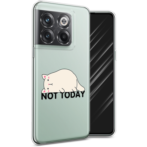 Силиконовый чехол на OnePlus Ace Pro / Ван плюс Эйс Про Cat not today, прозрачный силиконовый чехол на oneplus ace pro ван плюс эйс про avocato