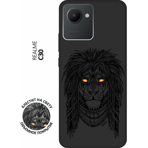 Матовый Soft Touch силиконовый чехол на realme C30, Рилми С30 с 3D принтом Grand Leo черный матовый soft touch силиконовый чехол на realme c30 рилми с30 с 3d принтом grand cat черный