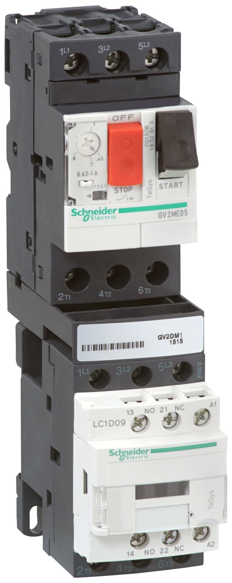 GV2DM108M7 Пускатель комбинированый Schneider Electric TeSys GV2DM 2.5-4А 220B 50/60Гц