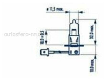 NARVA 48335 Лампа галогеновая головного света H3 PK22s Range Power 50 Double Life 12V 55W Картон 1 шт