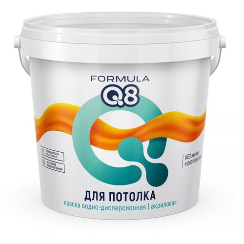 Краска акриловая Formula Q8 Для потолков матовая белый 1.5 кг