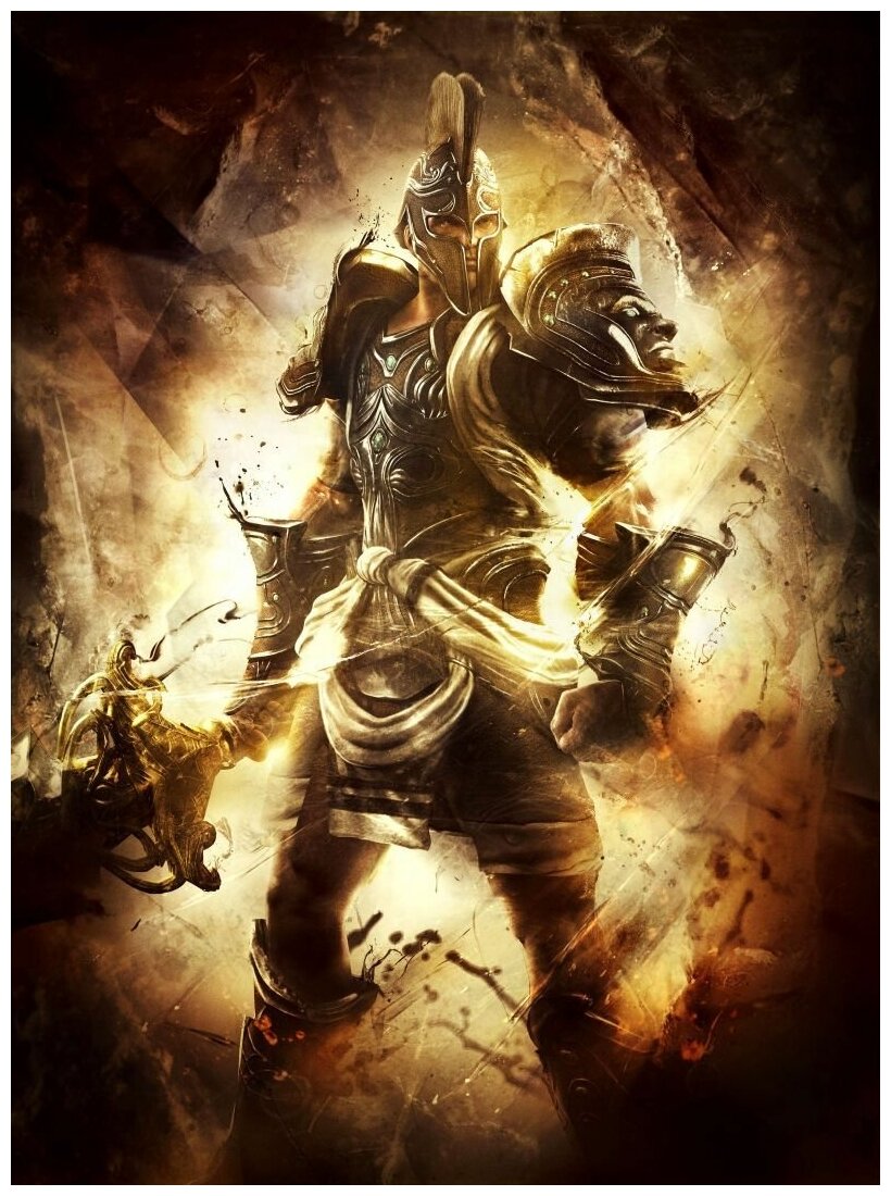 Плакат постер на бумаге God Of War/Бог Войны-Картина. Размер 21 на 30 см