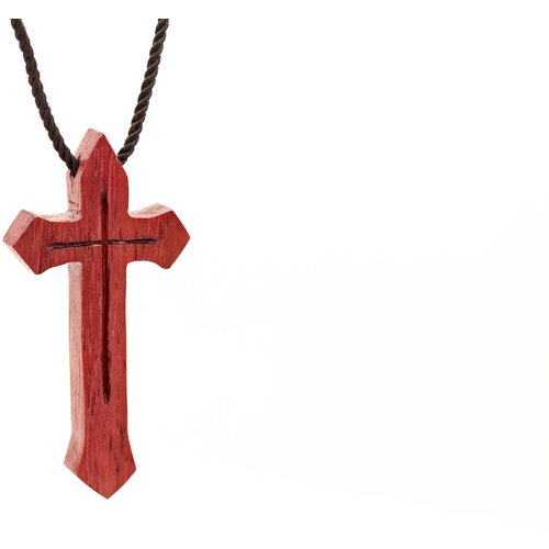 Крест деревянный ручной работы - Пурпурное сердце