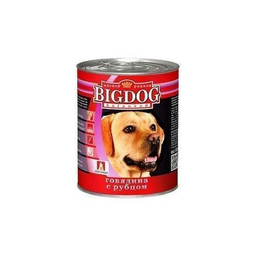 Зоогурман Консервы для собак BIG DOG Говядина с рубцом (0539) 0,85 кг 18946 (8 шт)