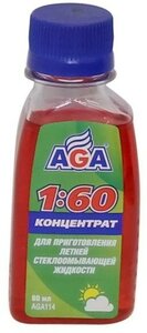 Жидкость омывания стекол летняя 80 мл. AGA (концетрат)