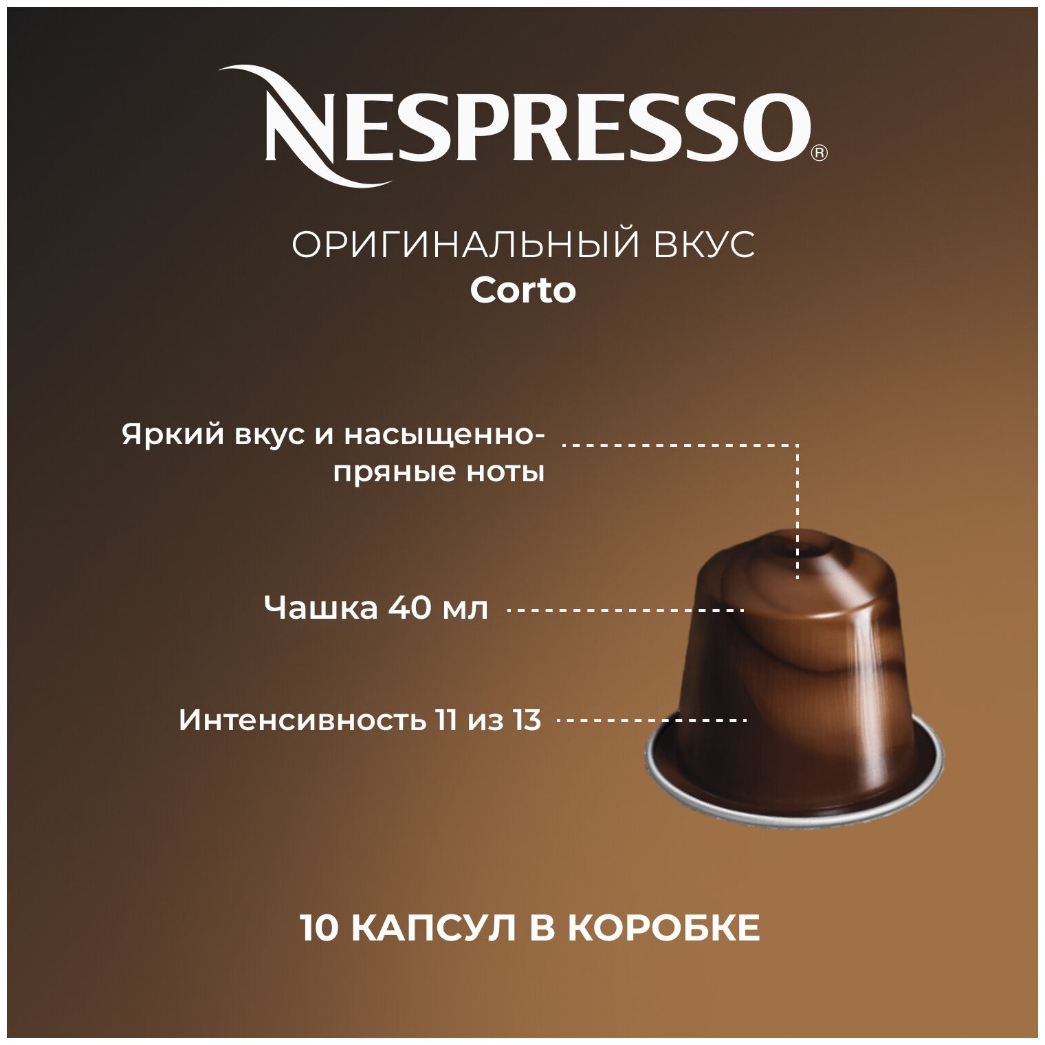 Оригинальные капсулы Nespresso Barista Creations Corto для кофемашины неспрессо Original, 10шт, 1уп - фотография № 2