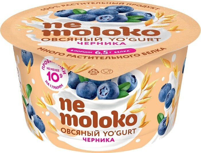 Десерт Nemoloko Овсяный с черникой 130г