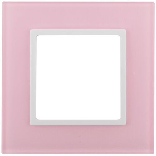 Рамка ЭРА 14-5101-30 на 1 пост, стекло, Elegance, розовый+белый Б0034484 15903917