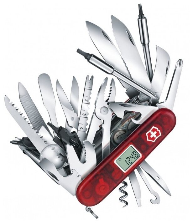 Victorinox 1.6795. XAVT Нож складной victorinox swisschamp xavt, 91 мм, 81 функция, полупрозрачный красный