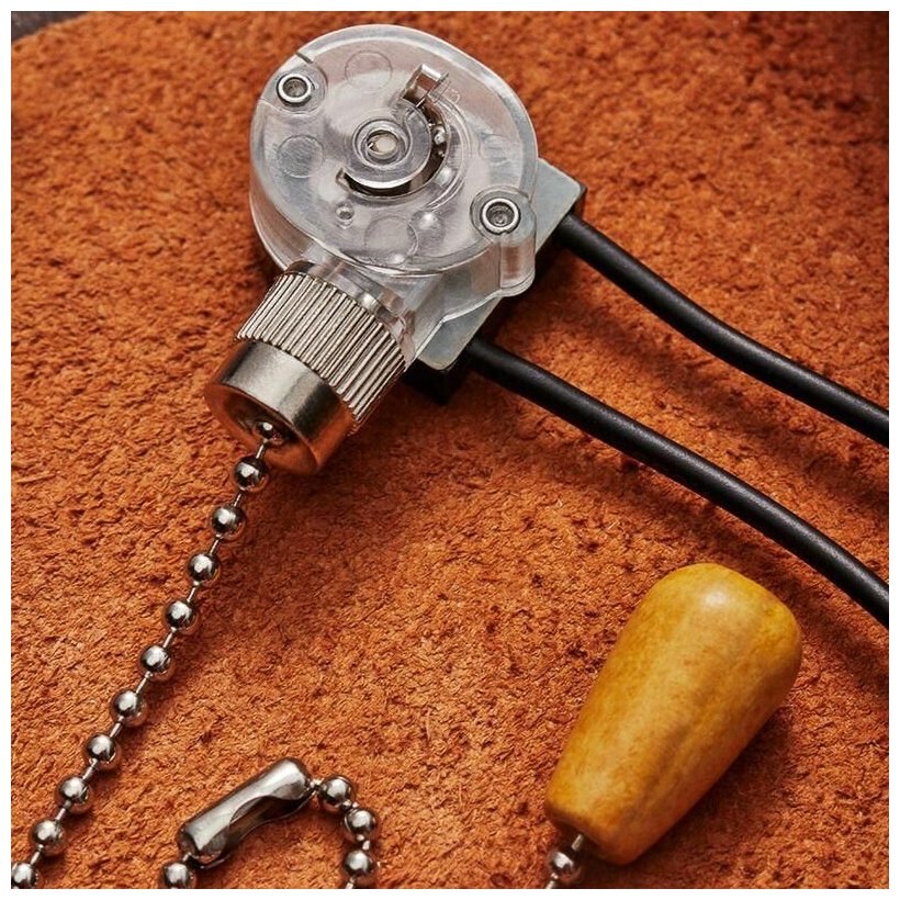 Выключатель для настенного светильника с проводом и деревянным наконечником Silver блист. Rexant 06-0242-A - фотография № 5