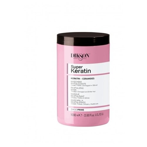 Маска восстанавливающая для волос с кератином Dikson Diksoprime Super Keratin Revitalizing mask with keratin and ceramides, 1000 мл.