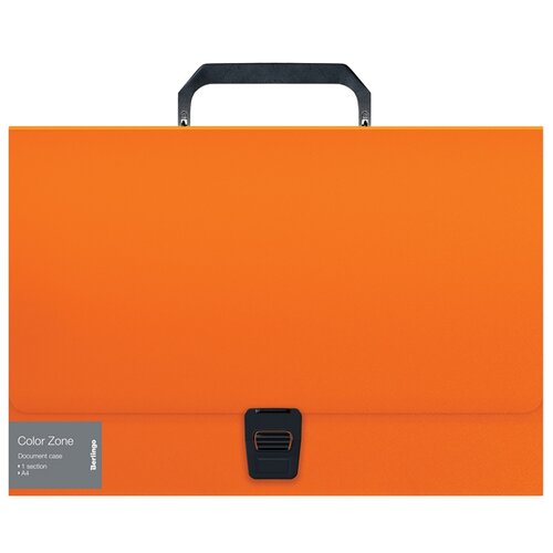 Berlingo Папка-портфель Color Zone, A4, замок, пластик, оранжевый berlingo папка короб color zone а4 на резинке 50 мм пластик оранжевый
