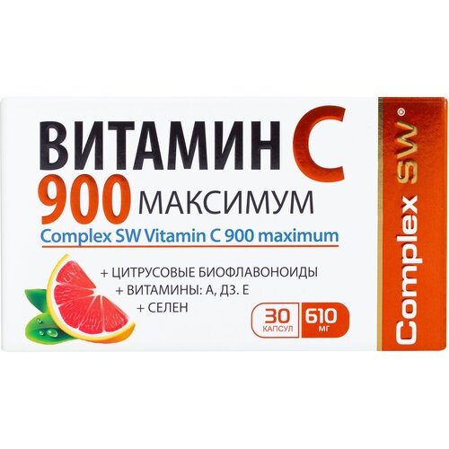 Complex SW Натуральный Витамин С 900 Максимум, 30 капсул