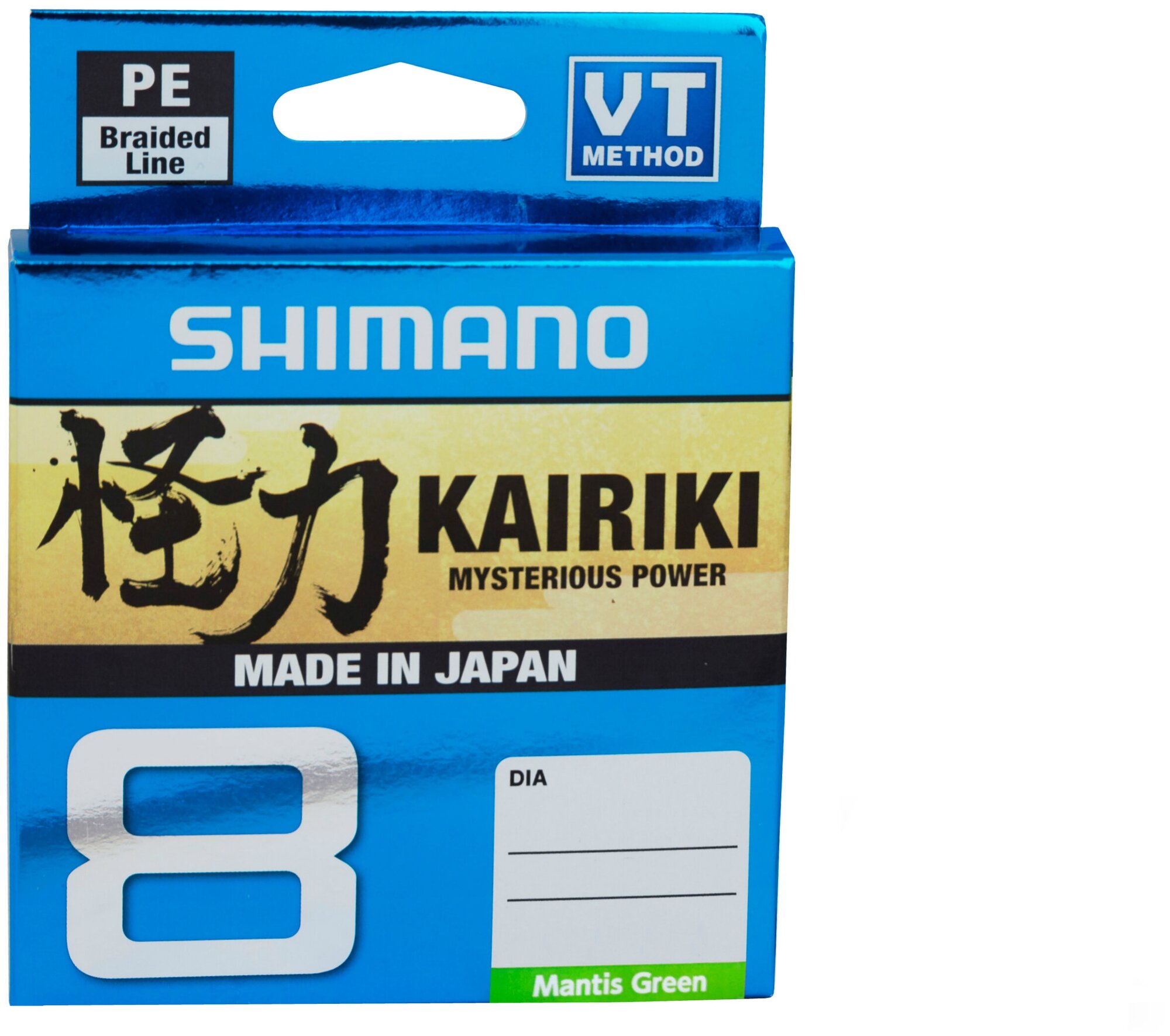 Леска плетёная SHIMANO Kairiki 8 PE 150м зеленая 0.06mm/5.3kg