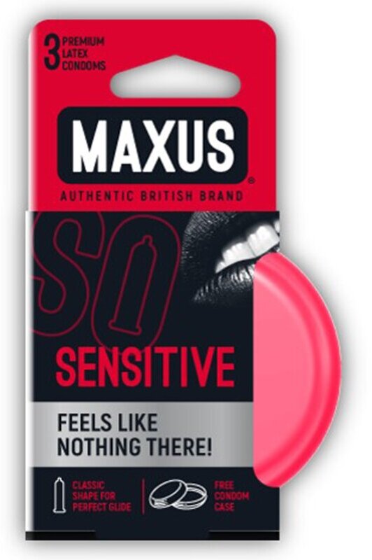 Презервативы ультратонкие с уникальным дизайном Maxus Sensitive №3 169/1