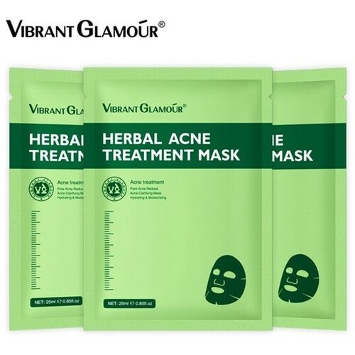 VIBRANT GLAMOUR Травяная маска от прыщей-5 штук VIBRANT GLAMOUR Herbal Acne Mask-5 pieces