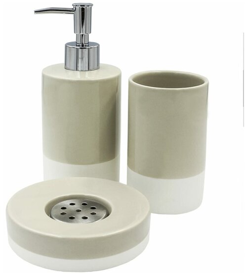 Набор для ванной комнаты / аксессуары для ванны/принадлежности для ванны/комплект для ванны BATH PLUS DOPPIO (3 предмета)керамика