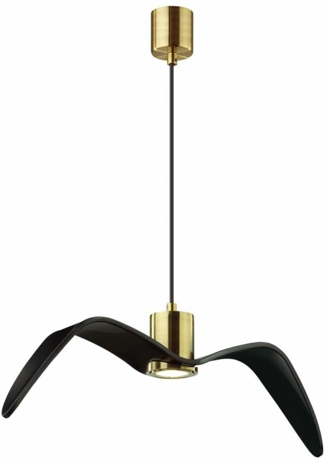 ODEON LIGHT 4900/1C PENDANT ODL22 289 черный/бронзовый/стекло Подвес GU10 1*5W BIRDS