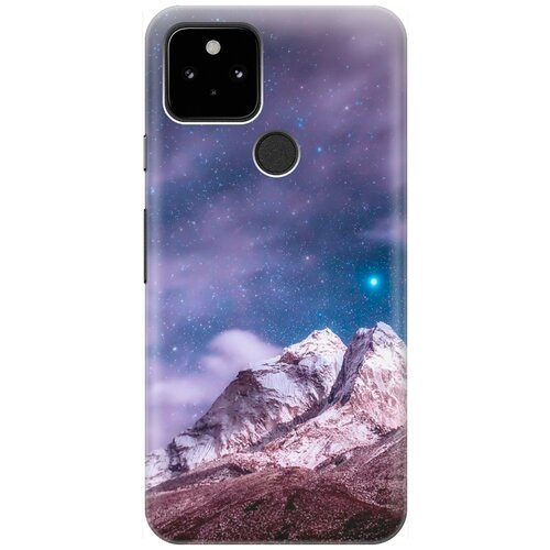 фото Силиконовый чехол на google pixel 5 / гугл пиксель 5 с принтом "горы и звездное небо" re:pa