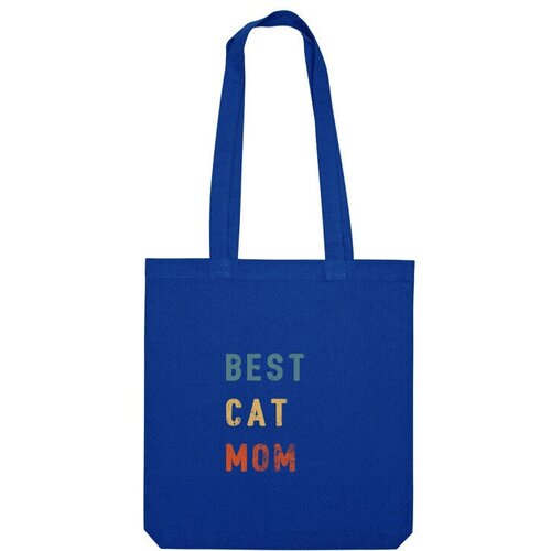 Сумка шоппер Us Basic, синий мужская футболка best cat mom s синий