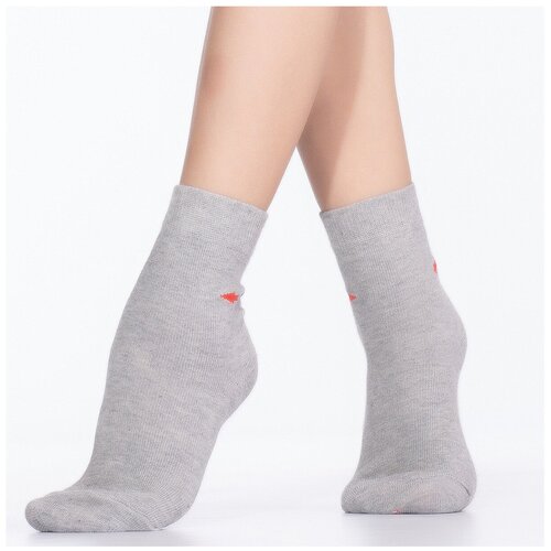 Носки Giulia размер 24-26, серый 5 шт упаковка разноцветные хлопковые носки