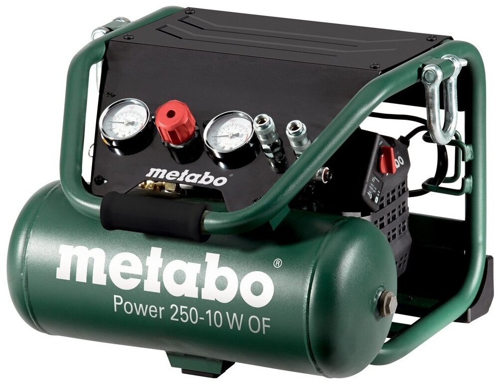 Компрессор безмасляный Metabo (601544000) Power 250-10 W OF 10 л 1,5 кВт - фотография № 1