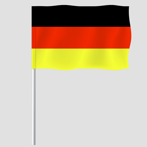 Флаг (флажок) Германии на палочке / 15x22 см. / 5 штук