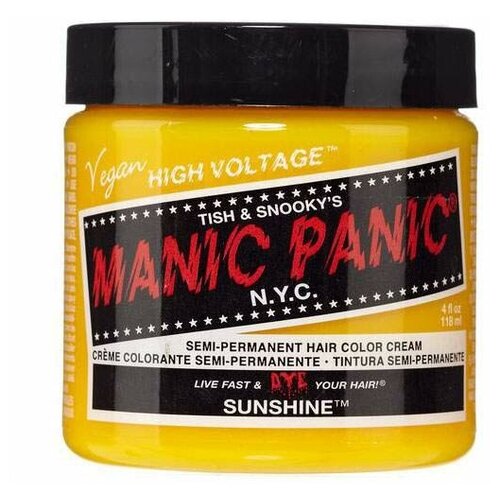 Manic Panic Краситель прямого действия High Voltage, sunshine, 118 мл, 155 г manic panic краситель прямого действия high voltage hot hot pink 118 мл 155 г