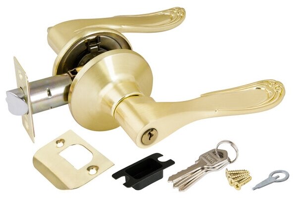 Ручка-защелка Punto (Пунто) 6030 SB-E (ключ/фиксатор) матовое золото / Кноба / KNOB
