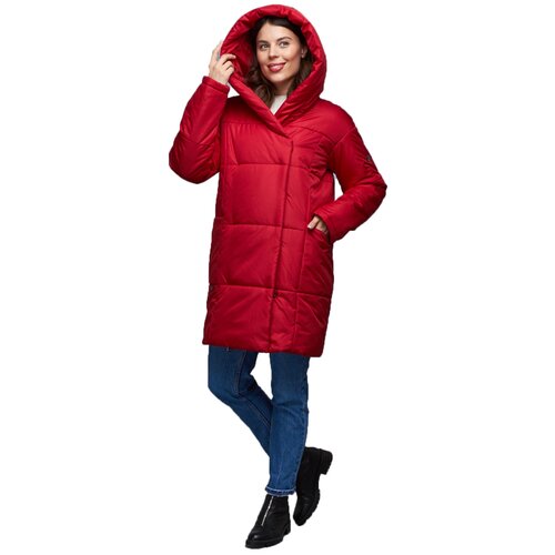 фото  куртка mfin зимняя, средней длины, силуэт прямой, капюшон, утепленная, размер 50(60ru)