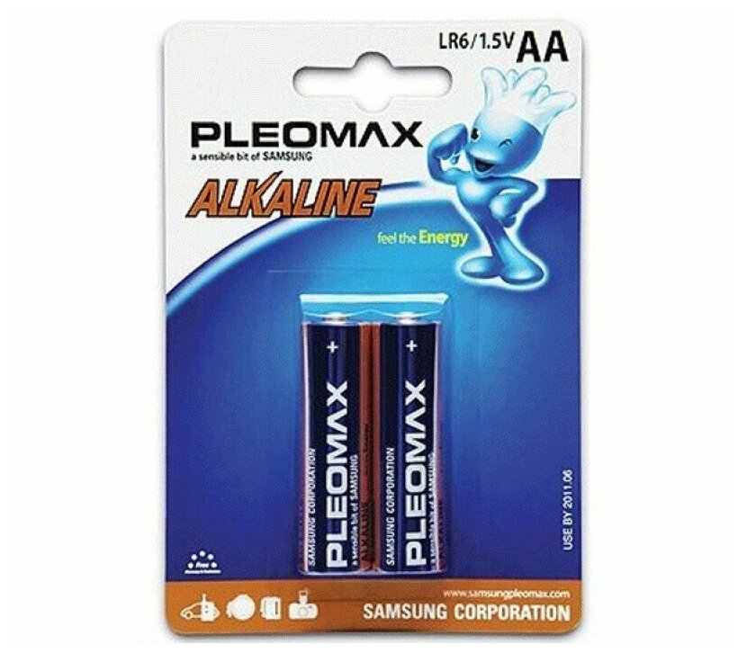 Элемент питания Samsung Pleomax Alkaline AA LR6 бл 2