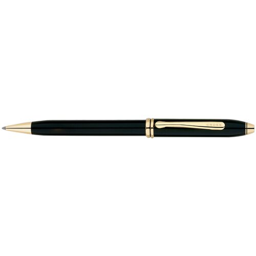 CROSS шариковая ручка Townsend с тонким корпусом, М, 572, черный цвет чернил, 1 шт. ручка шариковая cross townsend цвет черный с серебристой отделкой