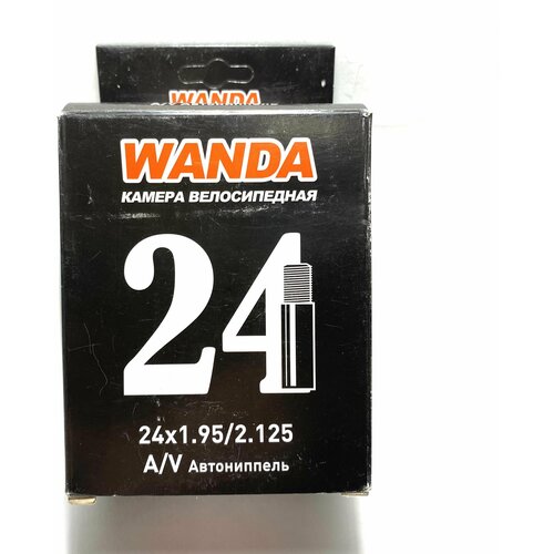 Камера 24х1,95/2,125Wanda AV инд. упаковка(бутиловая резина) камера 24х1 95 2 125wanda av 48мм инд упаковка бутиловая резина