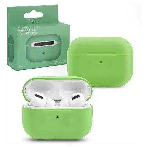 Силиконовый чехол для Apple AirPods Pro с карабином Green