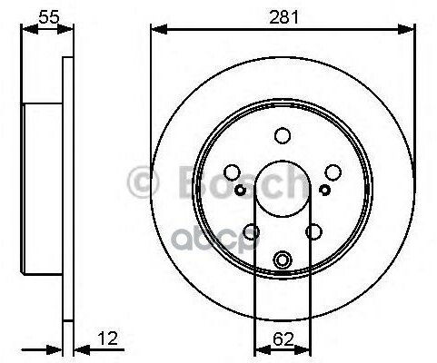 Диск Тормозной Задний Toyota Rav 4 2.0 06- Bosch арт. 0986479419