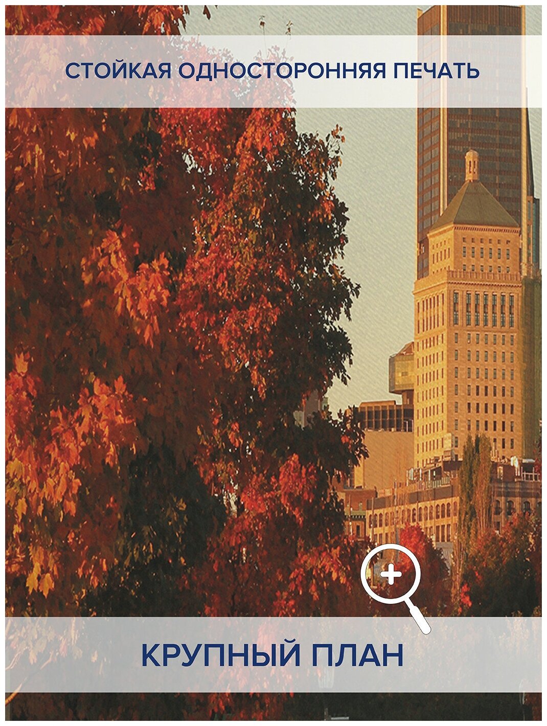 Фотошторы для кухни и спальни JoyArty Oxford DeLuxe "Осенний город в закате", 2 полотна со шторной лентой шириной по 145 см, высота 180 см - фотография № 2