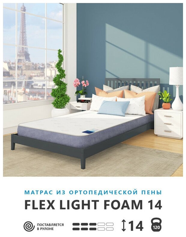 Беспружинный матрас Corretto Roll Flex Light Foam 14 80х180 см