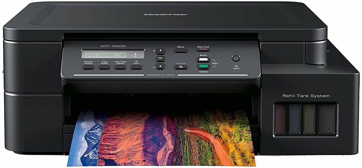 МФУ струйный BROTHER InkBenefit Plus DCP-T820DW, A4, цветной, струйный, черный [dcpt820dwr1] - фото №7