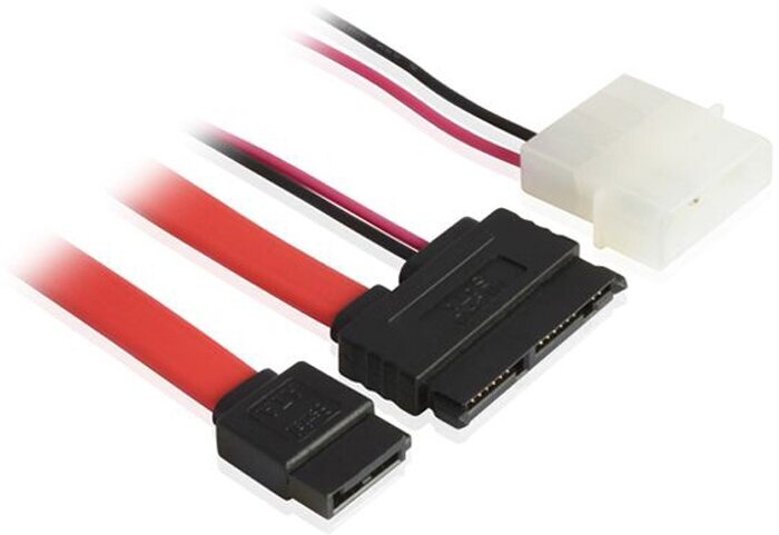 Комплект кабелей GCR 50см micro SATA GCR micro SATA 16pin / SATA II до 3Gbps 7pin / Molex 4pin