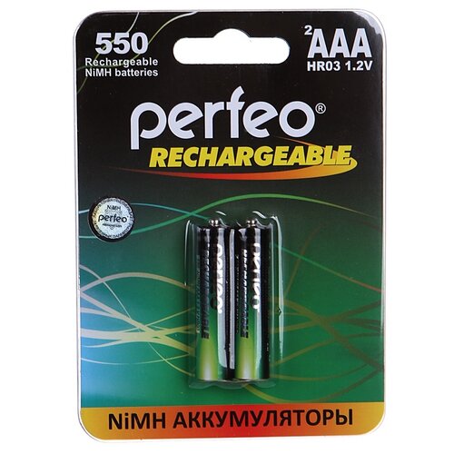 фото Аккумулятор aaa - perfeo 550mah (2 штуки) pf aaa550/2bl pl