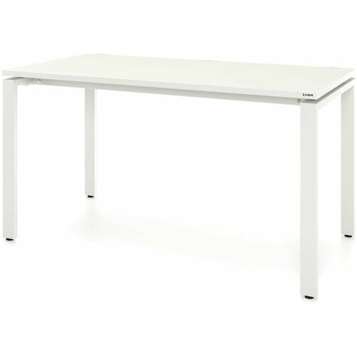 Компьютерный стол, Письменный стол Формат (Тип 3) с пропусками для проводов и кабель-каналом 140x70x75 белый/белый