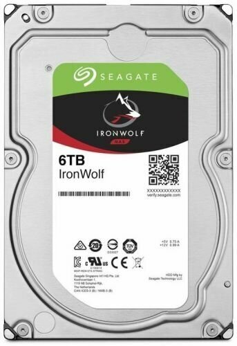 Жесткий диск SATA 6TB Seagate ST6000VN001 IronWolf 3.5" 5400rpm 256MB