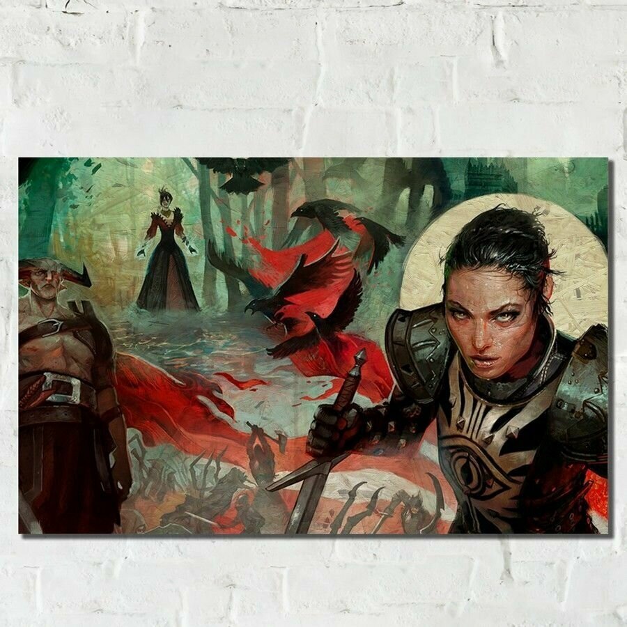 Картина интерьерная на рельефной доске, рисунок ОСП игра Dragon Age Инквизиция - 11546
