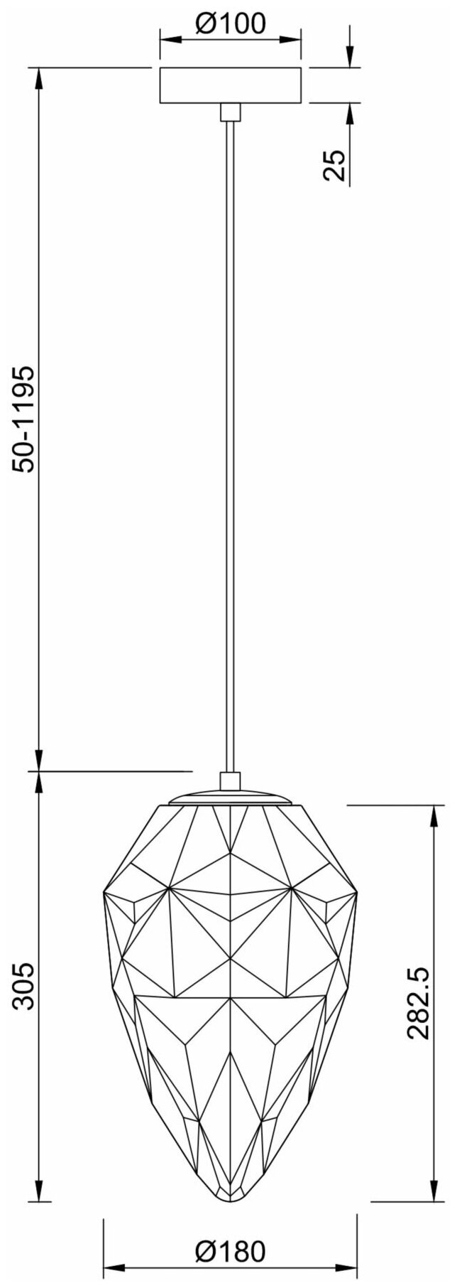 Подвесной светильник Maytoni Globo P052PL-01BL - фотография № 3