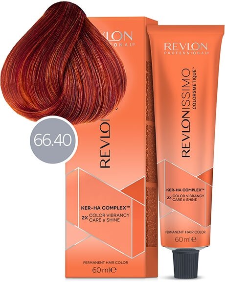 Revlon Professional Ker-HA complex, 66.40 темный блондин насыщенно-медный, 60 мл