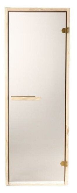 Дверь для бани и сауны стеклянная "Бронза" 190 x 70 см, 6 мм, 2 петли - фотография № 4