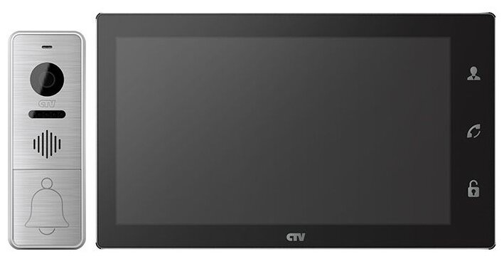 Комплект видеодомофона CTV-DP4102FHD Черный - фотография № 1