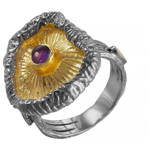 фото Element47 кольцо из серебра 925 пробы с аметистами yr01218_ko_am_bj, размер 17.5